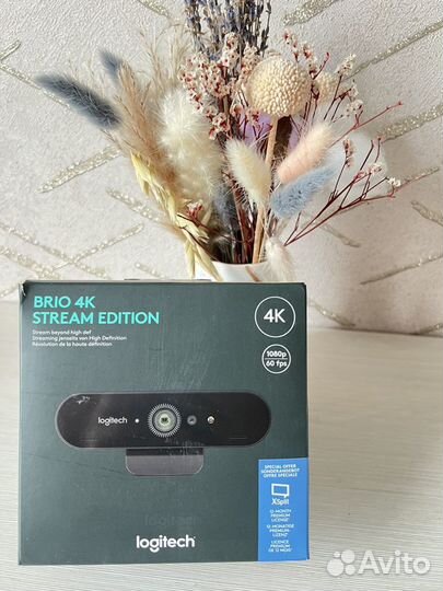 Logitech Web-камера Brio Stream Edition, черный