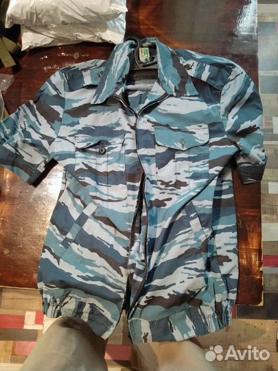 Костюм блок пост синий(лето,короткий рукав)