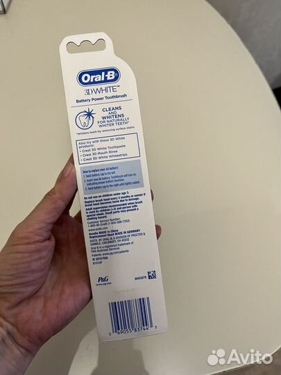 Oral-B, 3D White, зубная щетка на батарейках