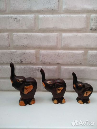 Фигурки слоников 3шт