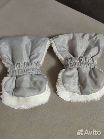 Муфта / теплые варежки на коляску или санки (Зима)