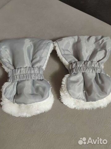 Муфта / теплые варежки на коляску или санки (Зима)