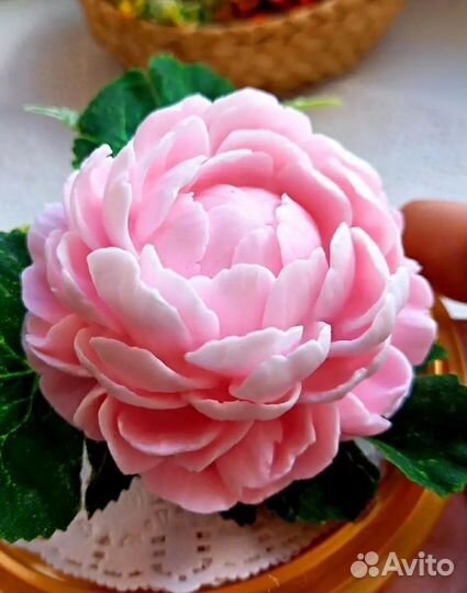 Силиконовая форма пион