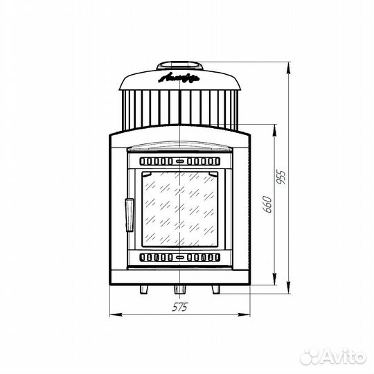 Печь Для Бани Атмосфера L+ ламели «Жадеит» наборны