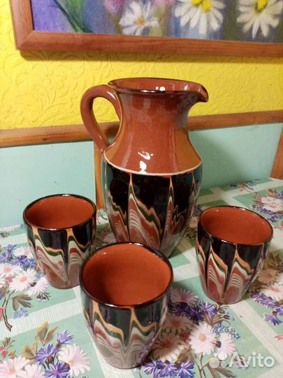 Посуда из керамики СССР (кувшины, пиалы, горшочки)