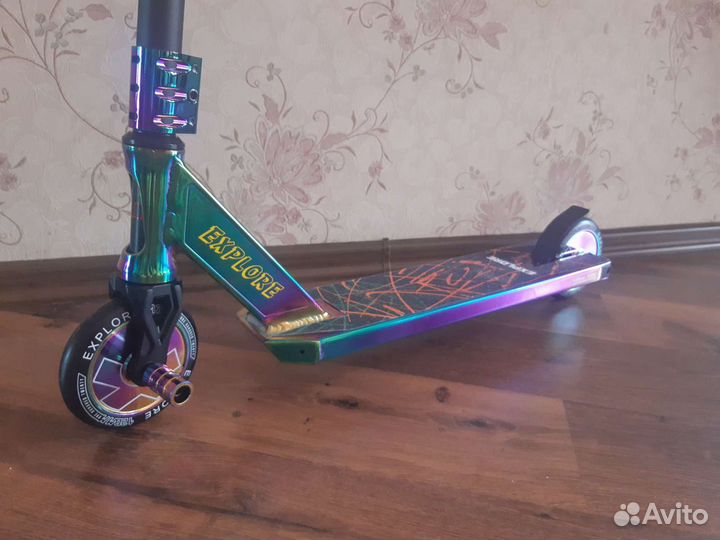 Трюковой самокат explore flaminia deluxe неохром