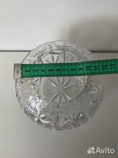 Ваза хрустальная круглая СССР Чехословакия