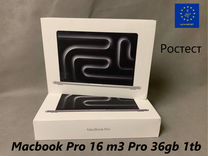 Apple Macbook 16" M3 PRO 36 ssd 1tb RUS Silver