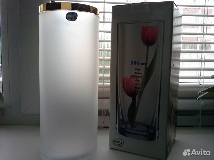 Ваза Богемия новая в упаковке