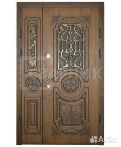 Двухстворчатая входная дверь на заказ. Установка