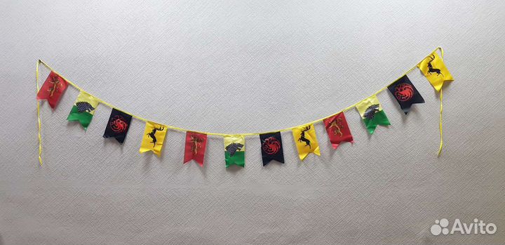Гирлянда флажки Игра Престолов 4 м