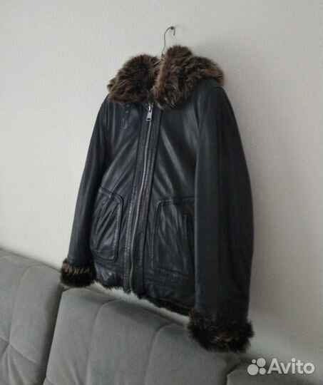 Кожаная дубленка
