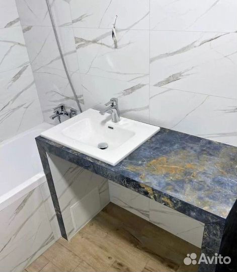 Плиточник. Ремонт ванной. Укладка плитки100