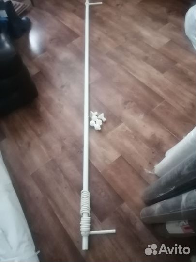 Карниз для штор белого цвета однорядный