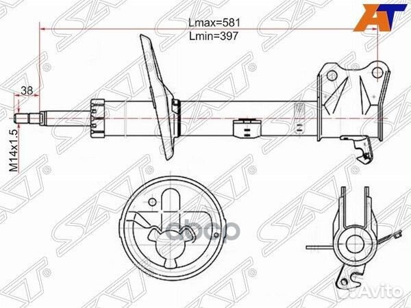 Стойка задняя toyota camry 01-06 4WD RH