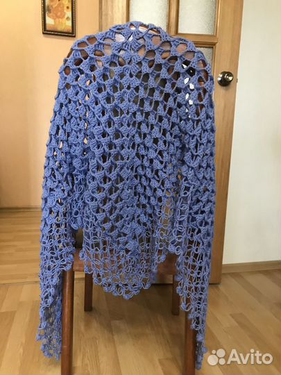 Платки шали вязаные ручной работы. Новые