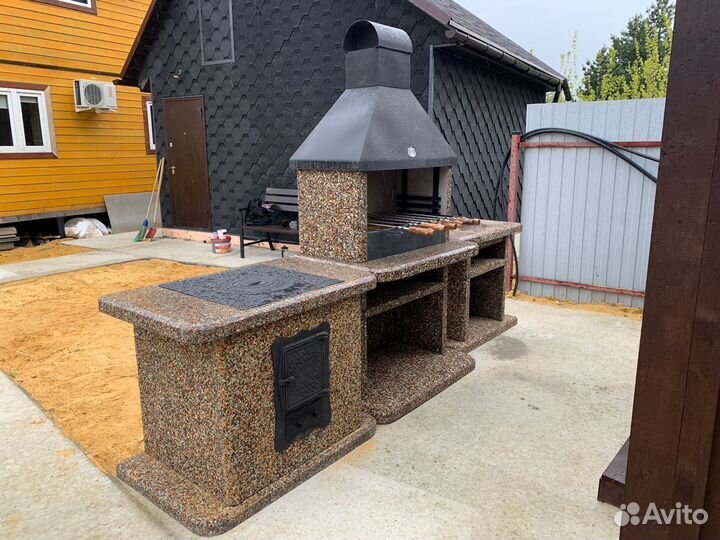 Модульный комплекс барбекю,печь под казан,гриль