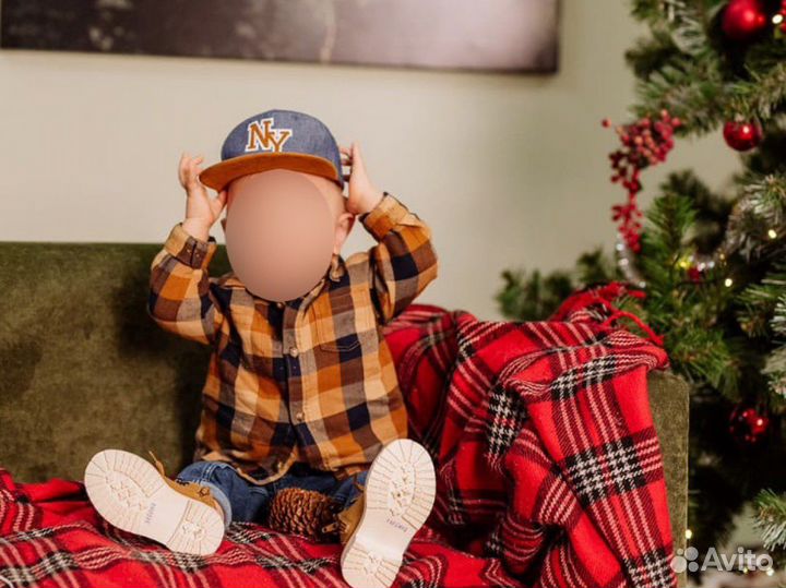 Рубашка в клетку hm на мальчика