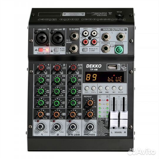 Микшер 4 канальный