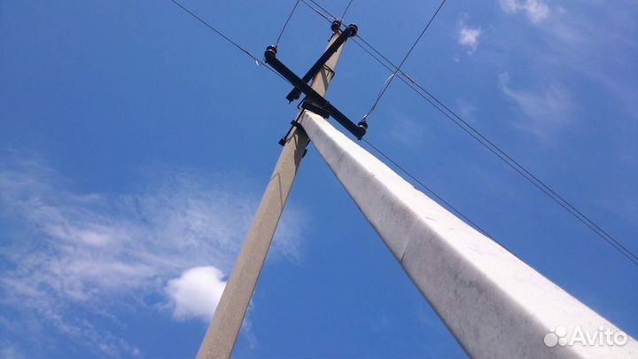 Монтаж опор лэп / Установка столба электрического