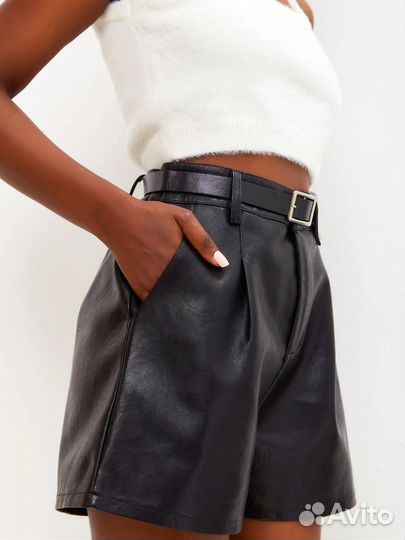 Шорты женские кожаные 42р
