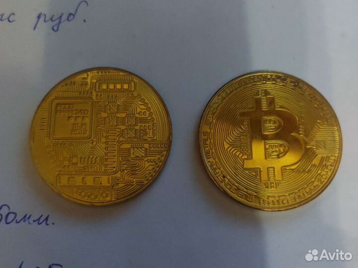 Монета Биткойн Сувенирная