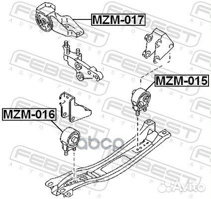 Подушка двигателя передняя mazda demio DW 1996