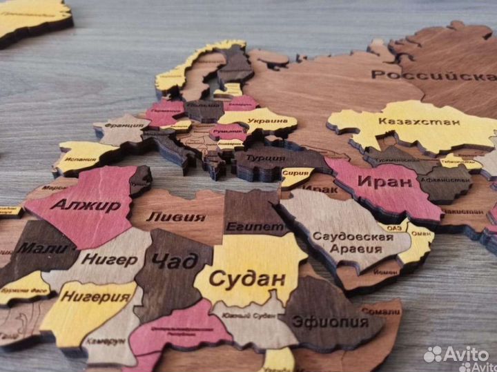 Карта мира двухуровневая