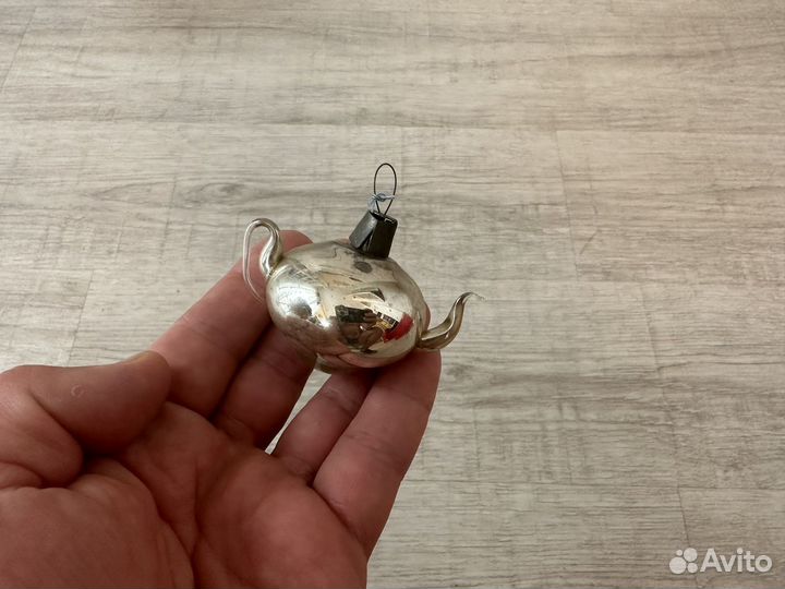 Елочная игрушка СССР чайник