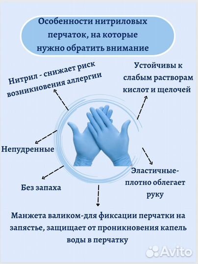 Benovy Перчатки нитриловые одноразовые, медицински