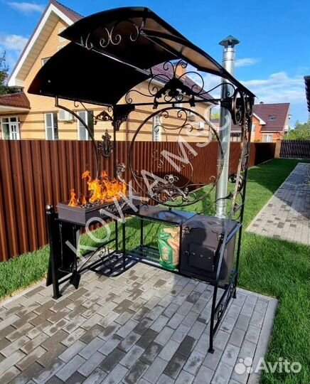 Мангал с крышей