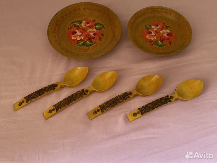 Деревянная декоративная посуда