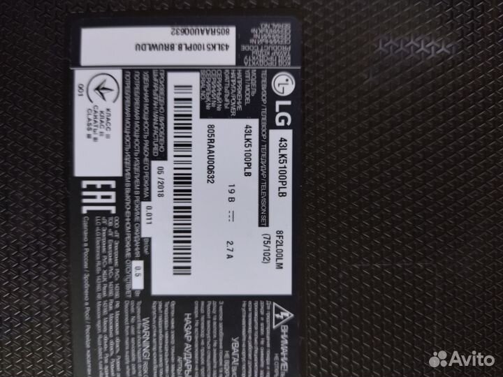EAX67862002(1.0) 43LK5100PLB