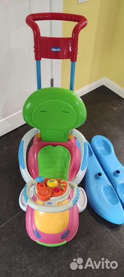 Chicco машинка каталка толокар с ручкой