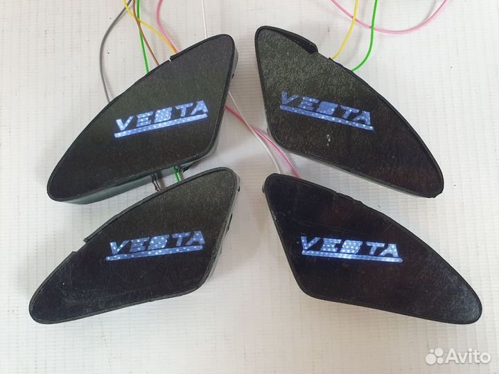 Накладки в ручки дверей с подсветкой Веста