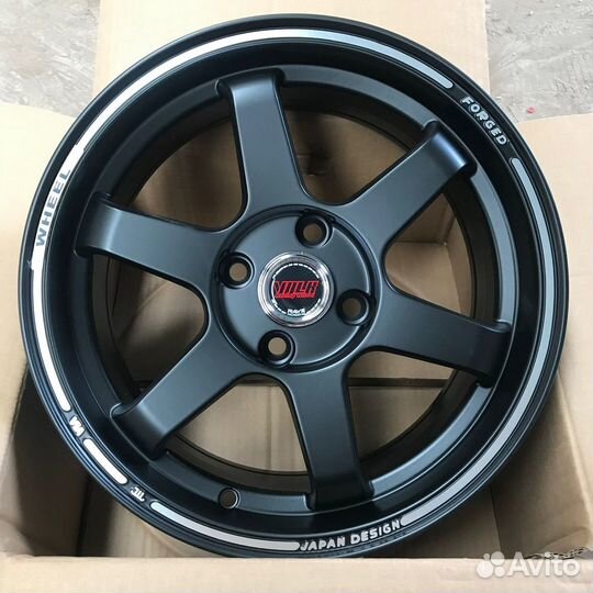 Диски Volk Racing TE37 R15 6.5j ET35 4x100 черные
