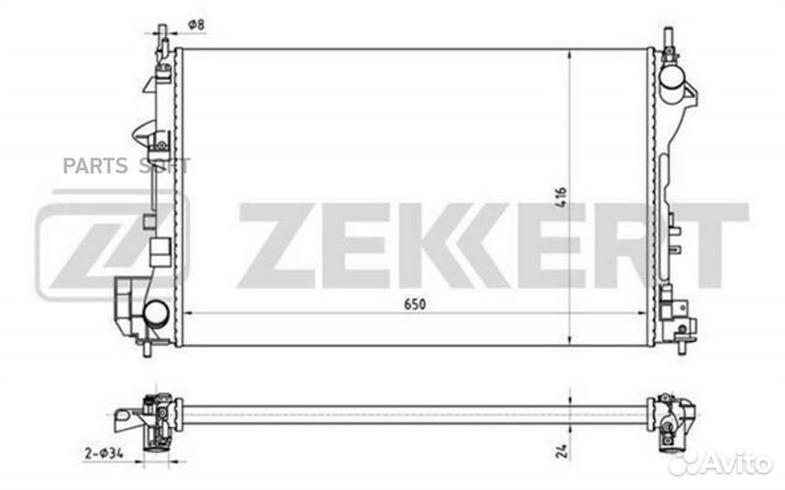 Радиатор охлаждения Сааб 9-3 (YS3F) 02