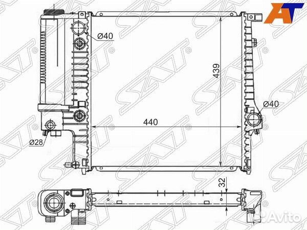 Радиатор BMW, BMW 3 series, BMW 3-series E30 82-90, BMW 3-series E30 82-90 2/4/5D, BMW 3-series E36