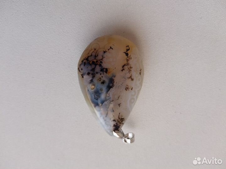 Моховой/глазковый агат, натуральный камень