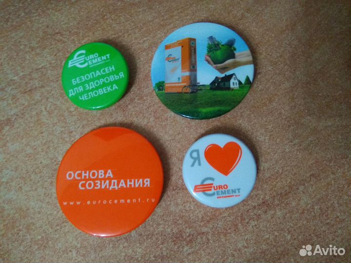 Набор значков евроцемент