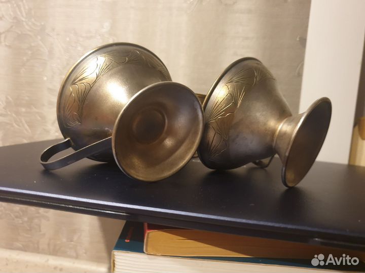 Мельхиоровые кофейные чашки