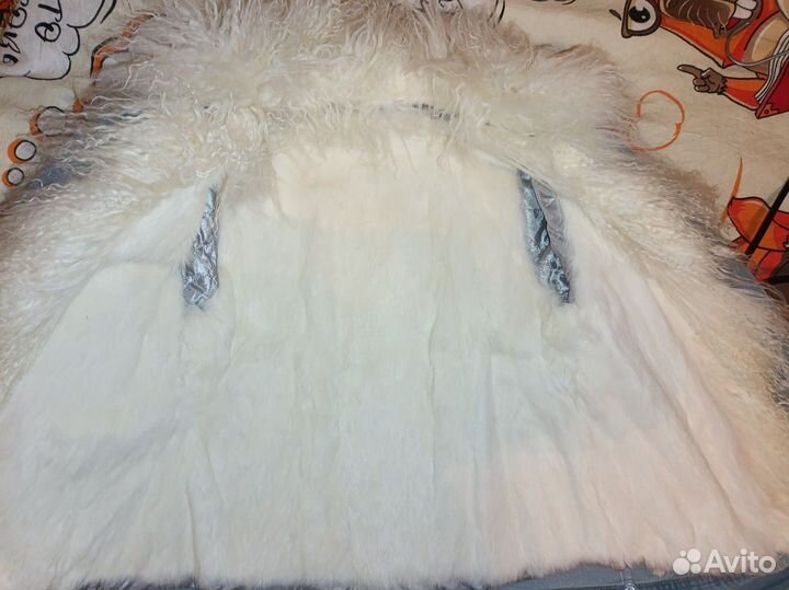 Джинсовая куртка с мехом женская 42 44