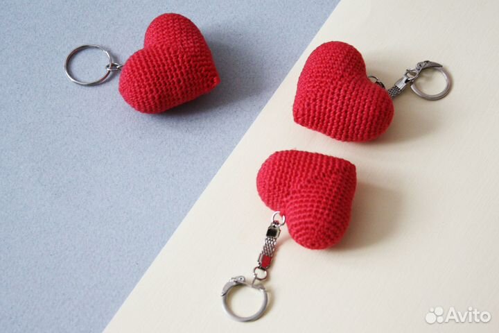 Брелок сердечко Мягкая игрушка сердце Сердечки