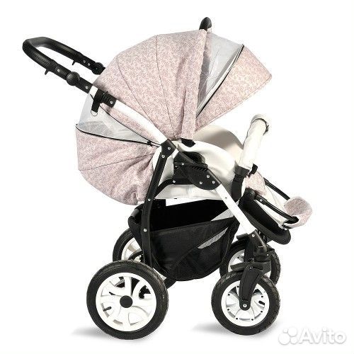 Коляска 2 в 1 indigo эко кожа