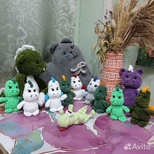 Вязаные дракончики