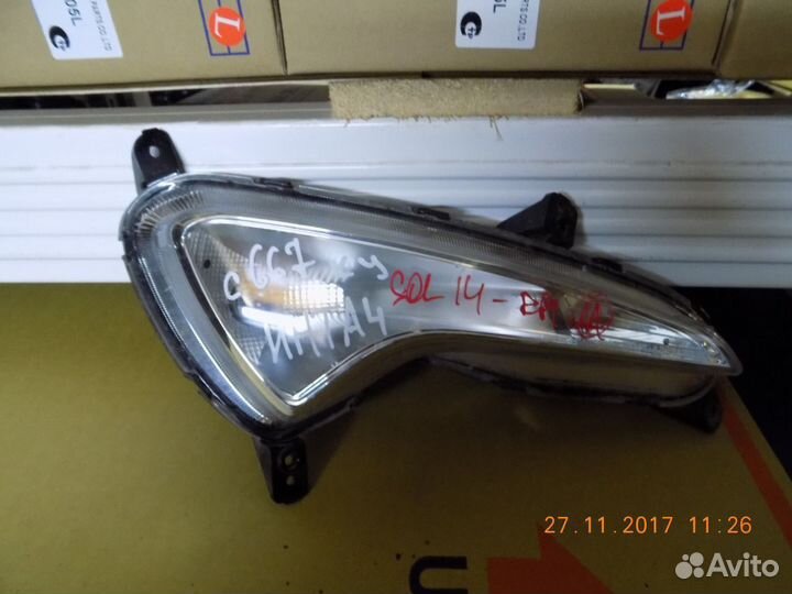Противотуманка птф правая Хендай Солярис 2015 Рест