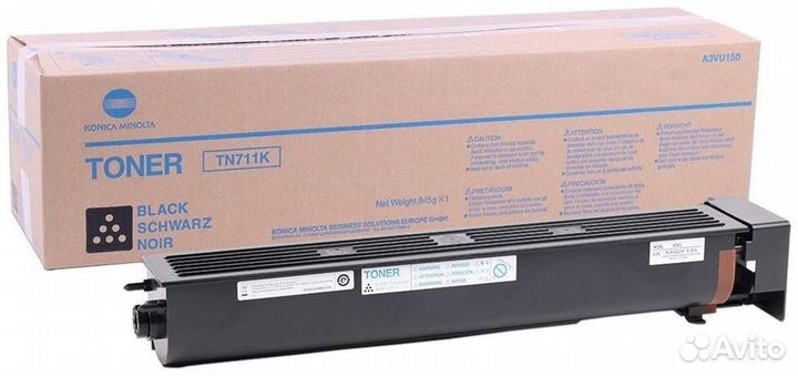 A3VU150, Тонер TN-711K Konica Minolta bizhub C654/C754, черный