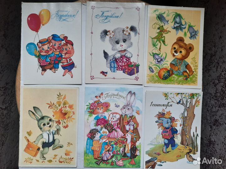 Открытки СССР много