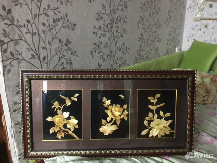 Картина панно из дерева