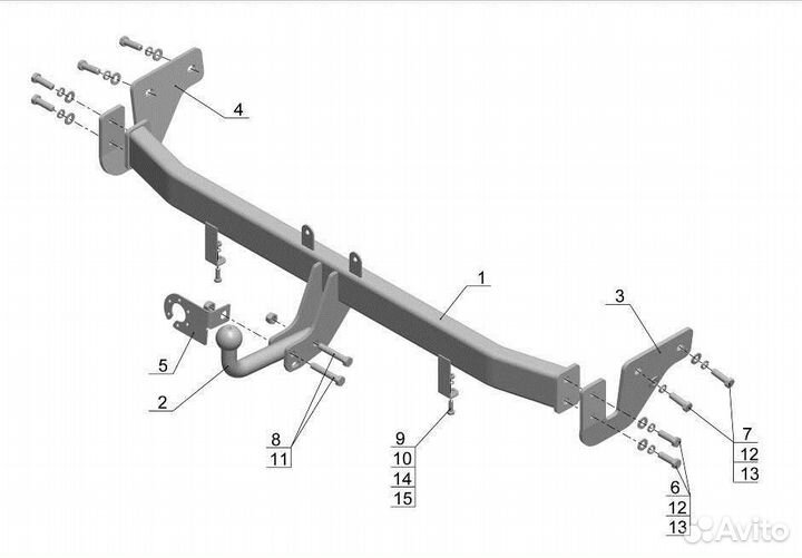 Фаркоп Kia Rio